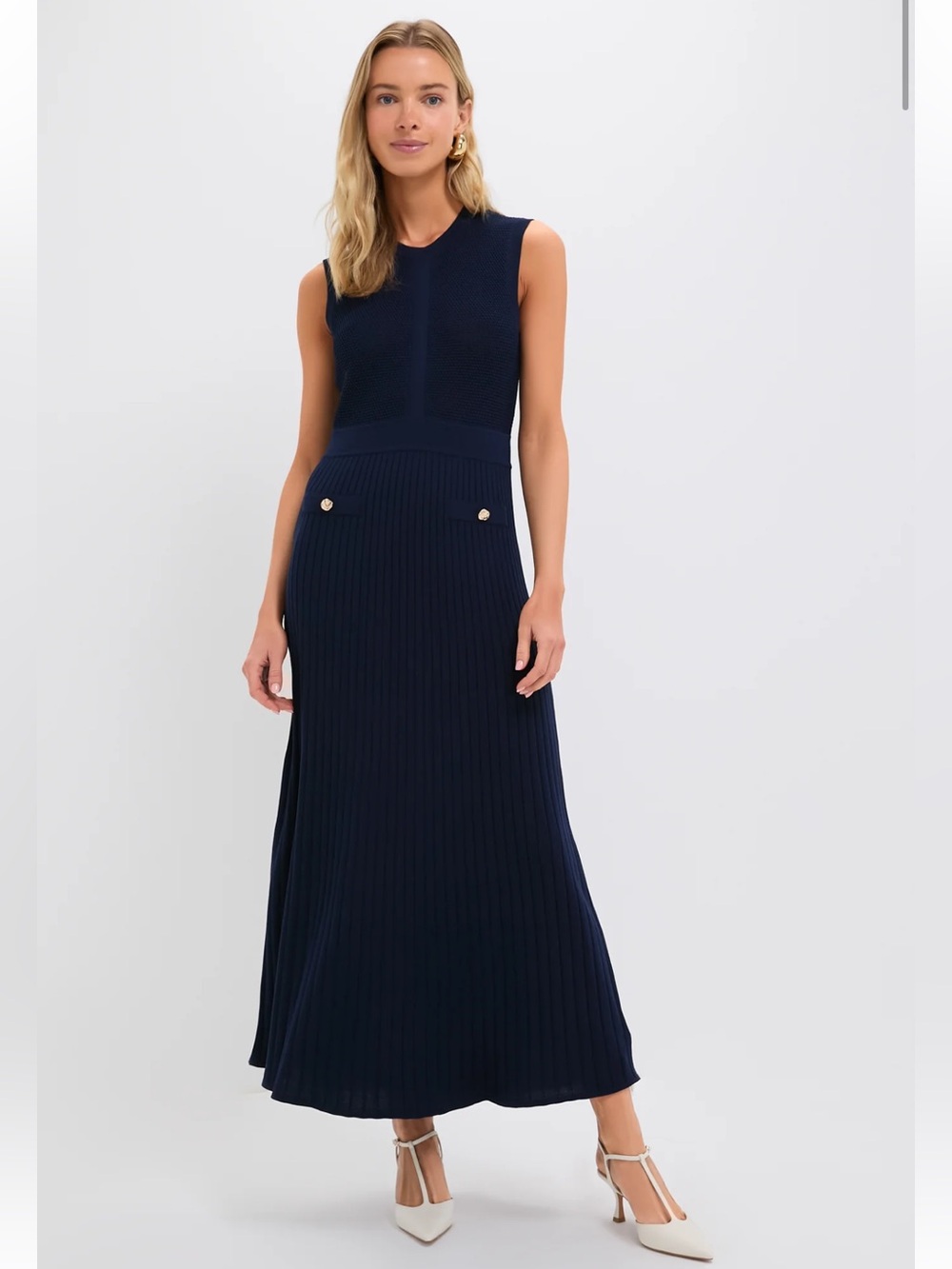 POMANDER PLACE Navy Knit Gemma Dress